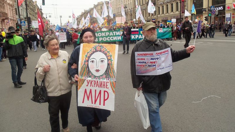 Елена Осипова Против войны в Украине, 2014 год. Фото: Ain92/ commons. wikipedia.org/CC BY-SA 3.0 | Epoch Times Media