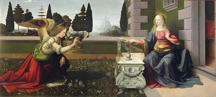 «Благовещение»  Леонардо да Винчи. (Фото: wikipedia.org. Общественное достояние)
 | Epoch Times Media